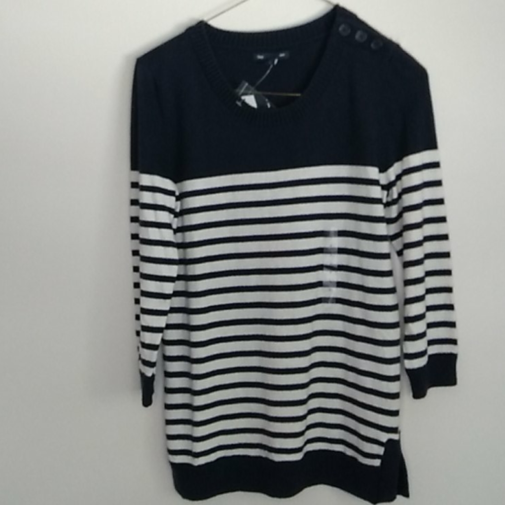 Gap Pullover Navy/White Small